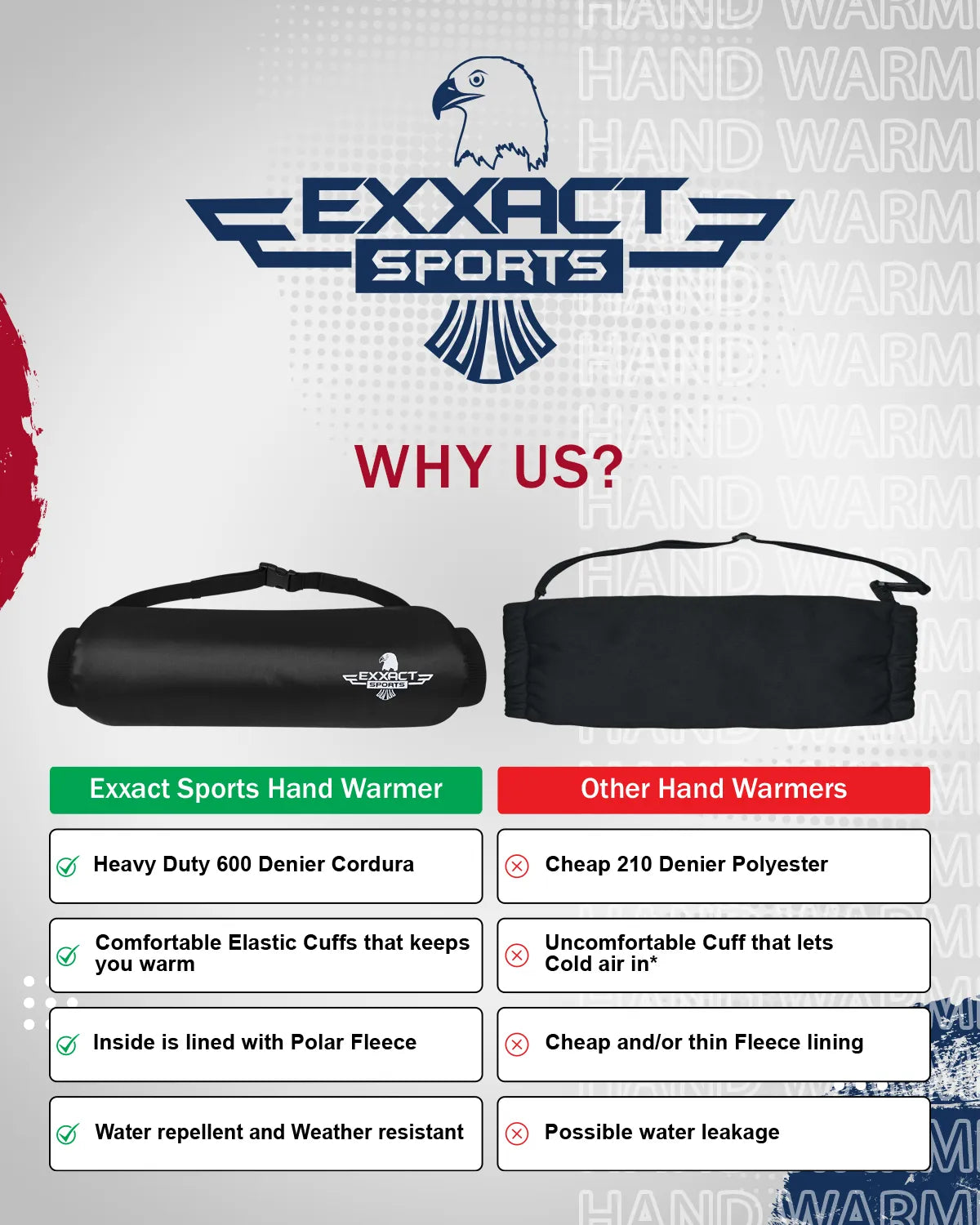 Hand Warmer Mens & Boys Football Pouch (Black)