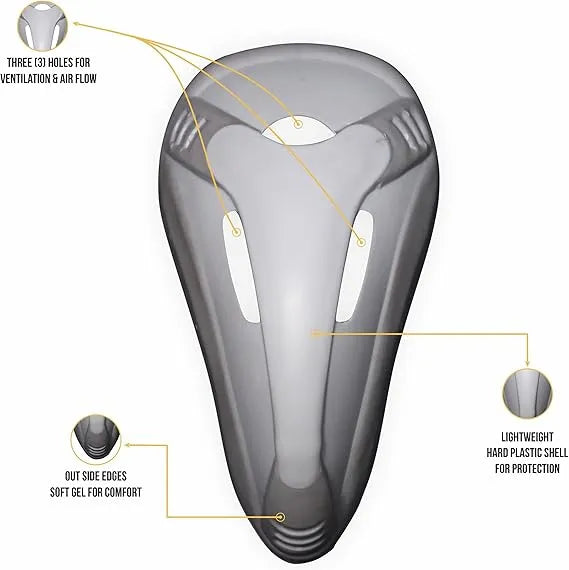 Men's Padded Sliding Shorts with Hard Protective Cup (Black)