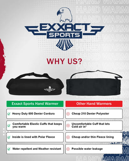 Hand Warmer Mens & Boys Football Pouch (Elite Black)