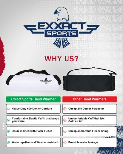 Hand Warmer Mens & Boys Football Pouch (Elite White)