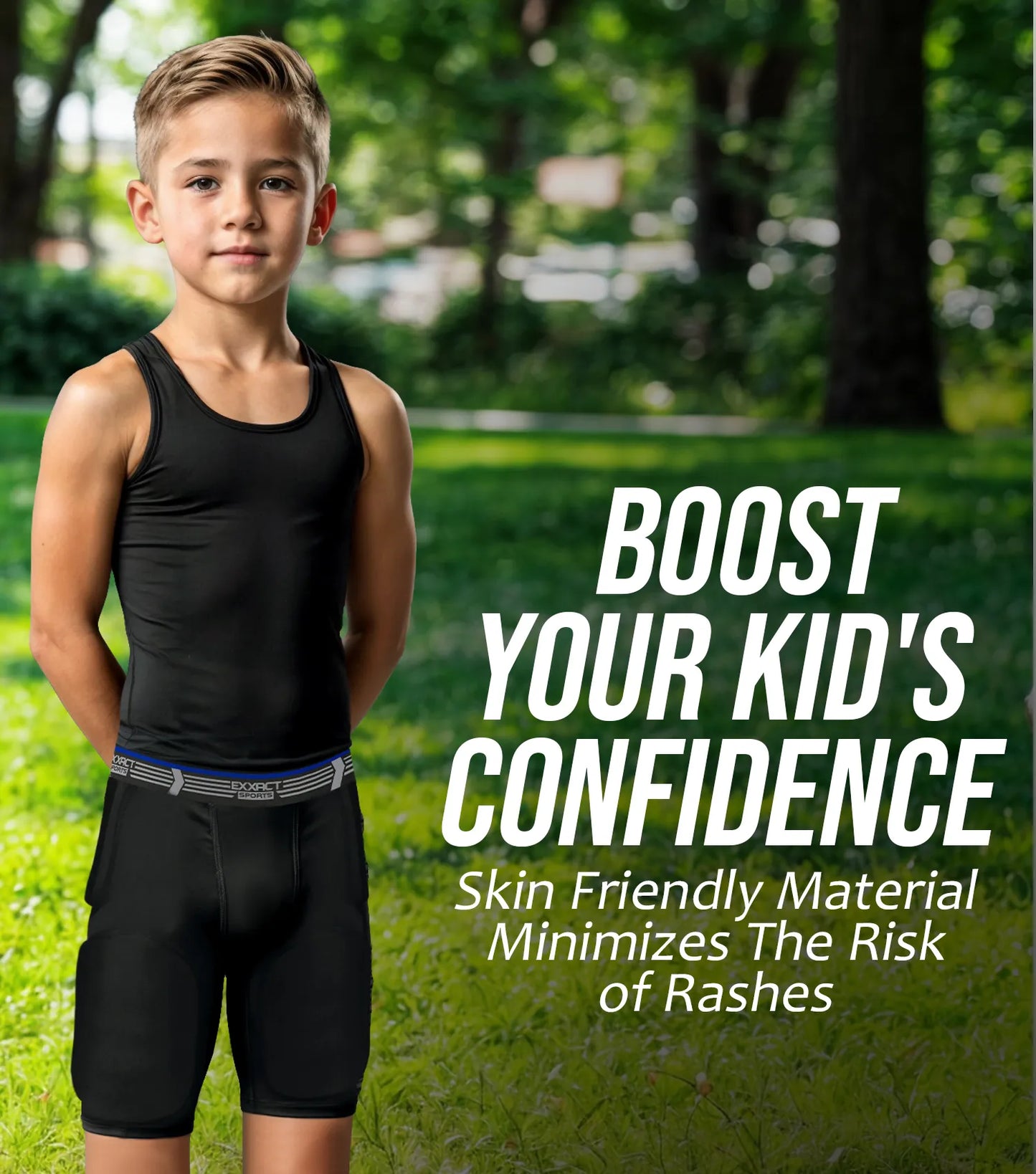 Rebel 5-Pad Boys Football Girdle with Cup Pocket (Youth)