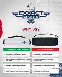 Hand Warmer Mens & Boys Football Pouch (White)