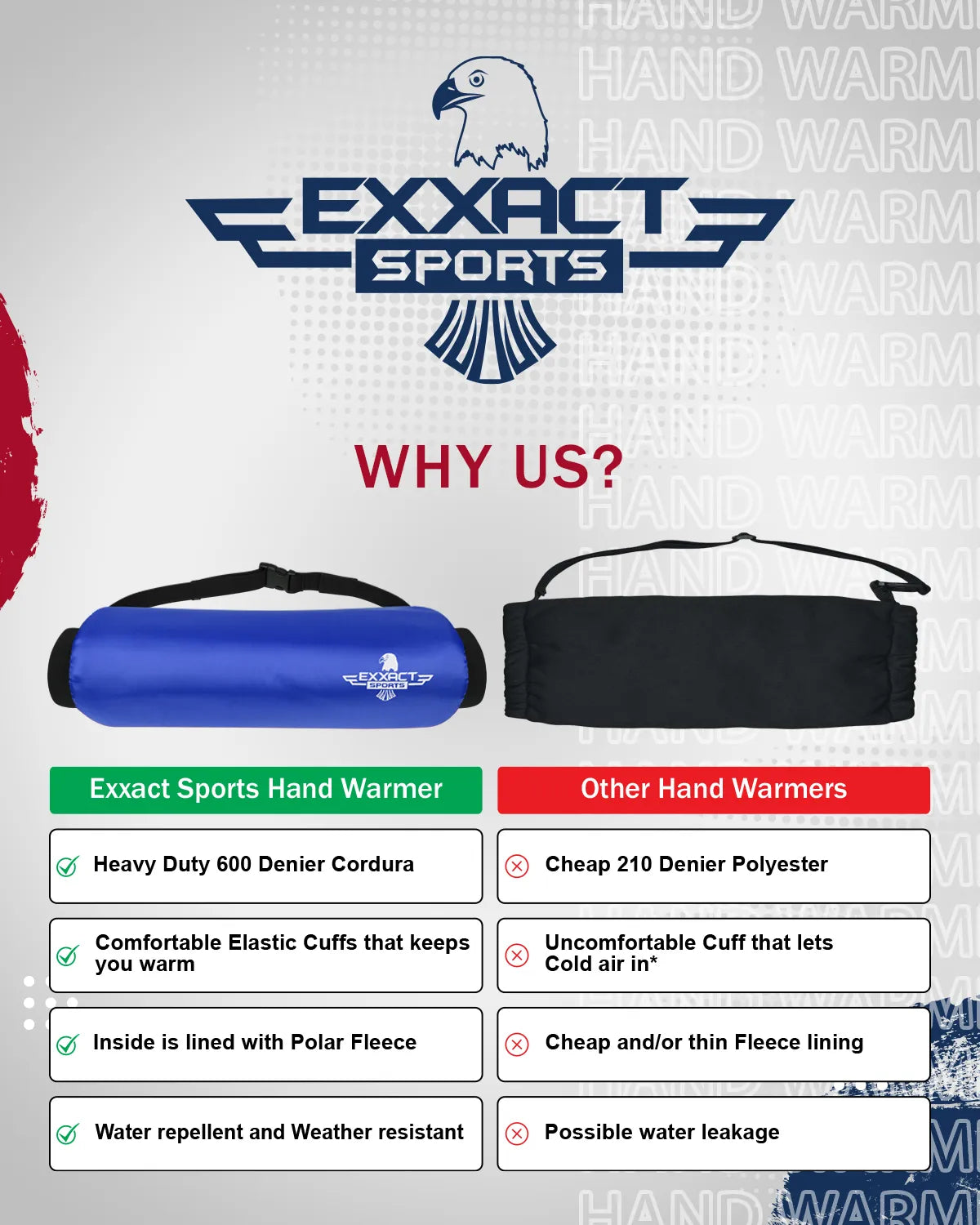 Hand Warmer Mens & Boys Football Pouch (Royal Blue)