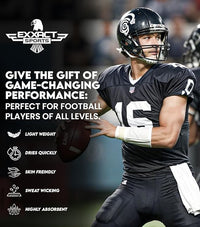 Football Towel with Hook & Loop Fastener, to Clean Hands, Visor and Gloves (Black)