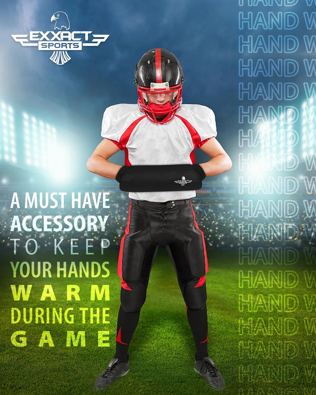 Hand Warmer Mens & Boys Football Pouch (Elite Black)