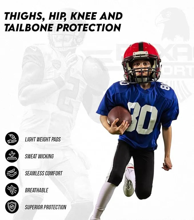 Rebel Boys Integrated Football Pants with Built-in Pads (Youth)