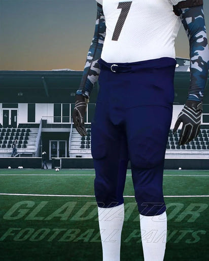 Gladiator Men's Integrated Football Pants with Built-in Pads (Navy)