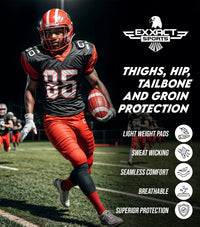 Touchdown 5-Pad Men's Football Girdle with Cup Pocket black (Adult)