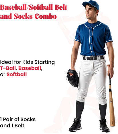Premium Youth Baseball Socks & Belt™