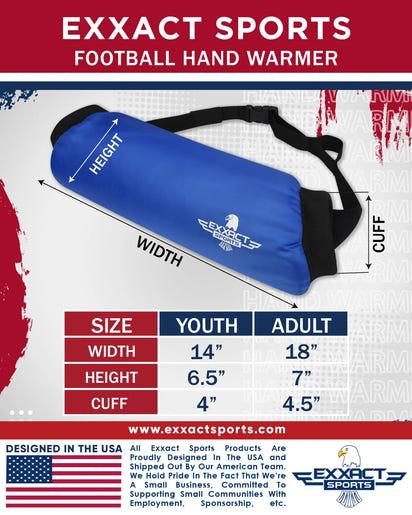 Hand Warmer Mens & Boys Football Pouch (Elite Royal BLue)
