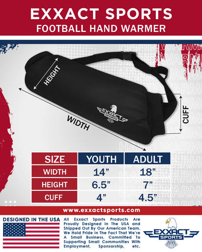 Hand Warmer Mens & Boys Football Pouch (Elite Black)