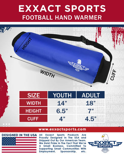 Hand Warmer Mens & Boys Football Pouch (Royal Blue)
