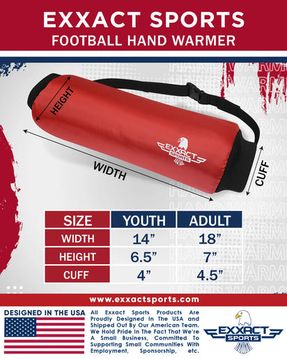 Hand Warmer Mens & Boys Football Pouch (Red)