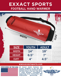Hand Warmer Mens & Boys Football Pouch (Red)