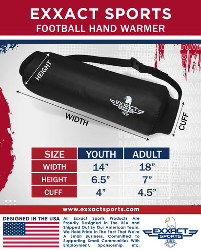 Hand Warmer Mens & Boys Football Pouch (Black)