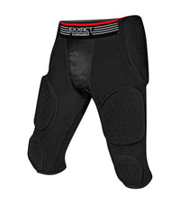 Battle 7-Pad Men's Football Girdle with Cup Pocket Black (Adult)
