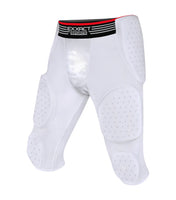 Battle 7-Pad Men's Football Girdle with Cup Pocket White (Adult)