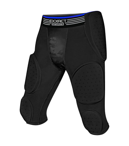 Battle 7- Pad Boys Football Girdle with Cup Pocket Black (Youth)