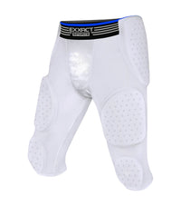 Battle 7- Pad Boys Football Girdle with Cup Pocket White (Youth)