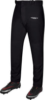 Homerun Men's Full Length Baseball Pants Without Piping (Black)