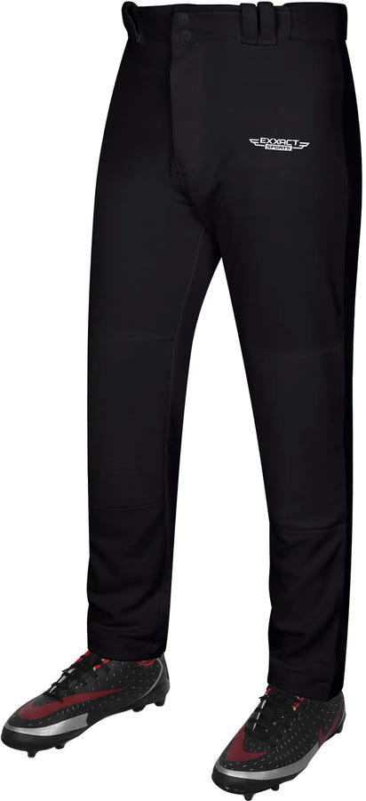 Homerun Men's Full Length Baseball Pants Without Piping (Black)