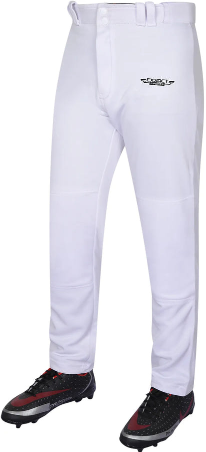 Homerun Men's Full Length Baseball Pants Without Piping (White)