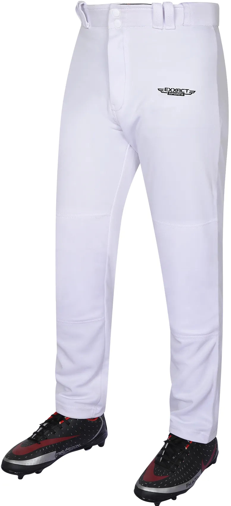 Homerun Men's Full Length Baseball Pants Without Piping (White)