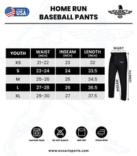 Homerun Boys Full Length Baseball Pants With Piping (White)