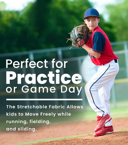 Homerun Boys Full Length Baseball Pants With Piping (White)