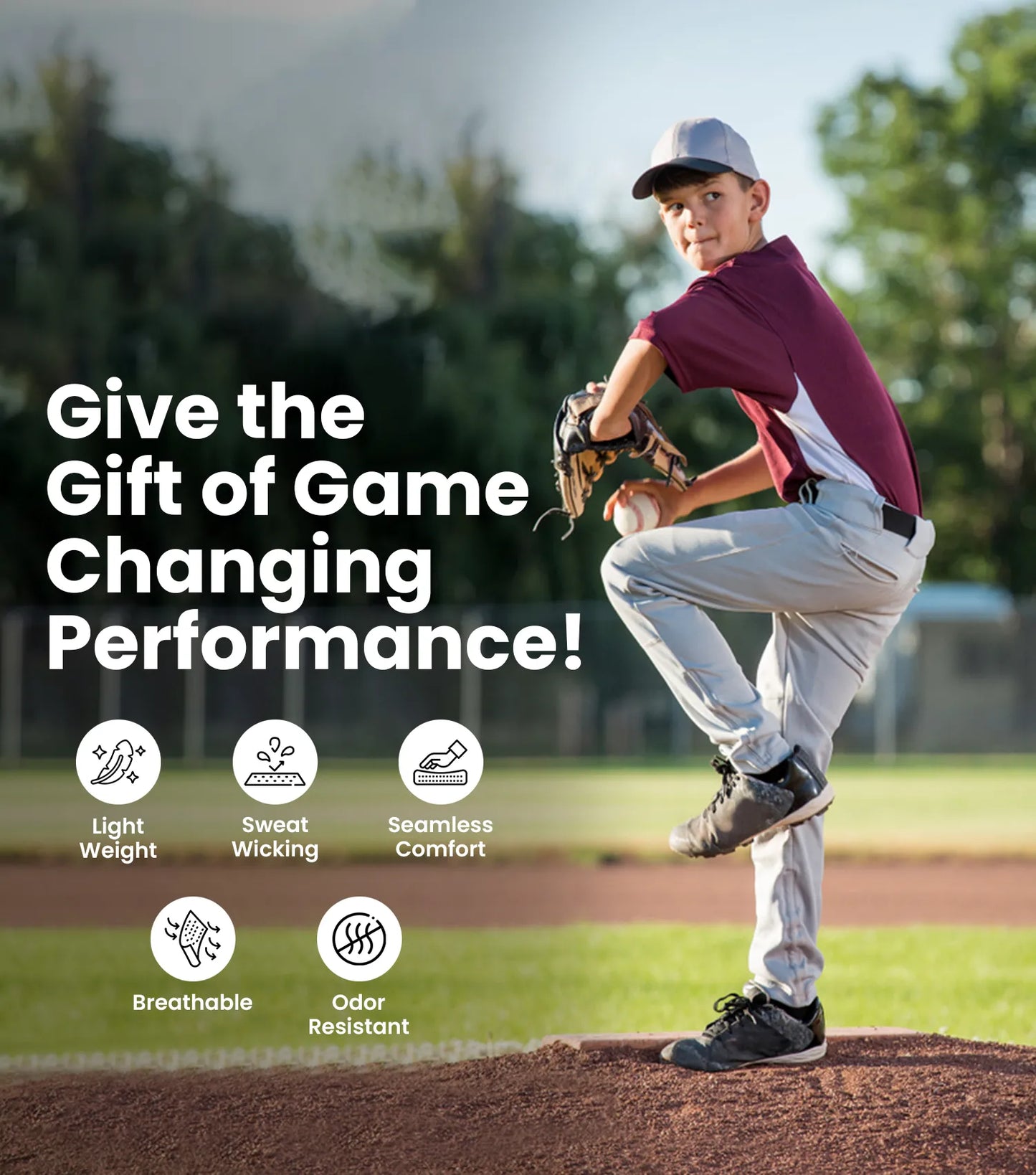 Homerun Boys Full Length Baseball Pants With Piping (White)