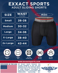 Men's Padded Compression Sliding Shorts with Soft Athletic Cup (Gray/Black)