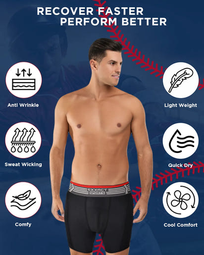 Men's Padded Compression Sliding Shorts with Soft Athletic Cup (Patriot)