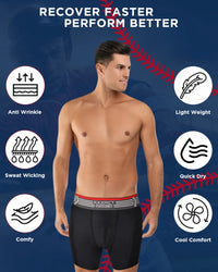 Men's Padded Compression Sliding Shorts with Soft Athletic Cup (Patriot)