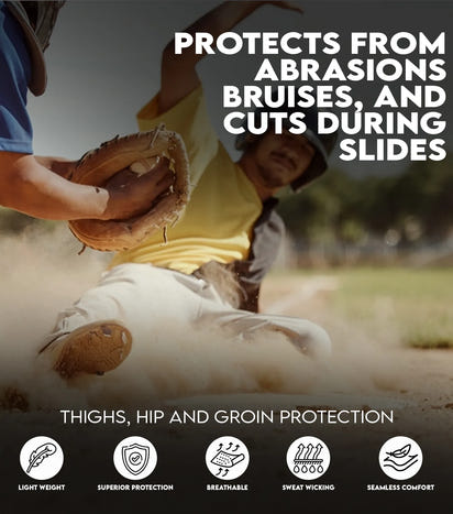 Men's Padded Compression Sliding Shorts with Soft Athletic Cup (White)