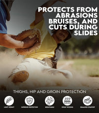 Men's Padded Compression Sliding Shorts with Soft Athletic Cup (White)