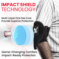 Baseball Elbow Guard with Adjustable Strap (Black)