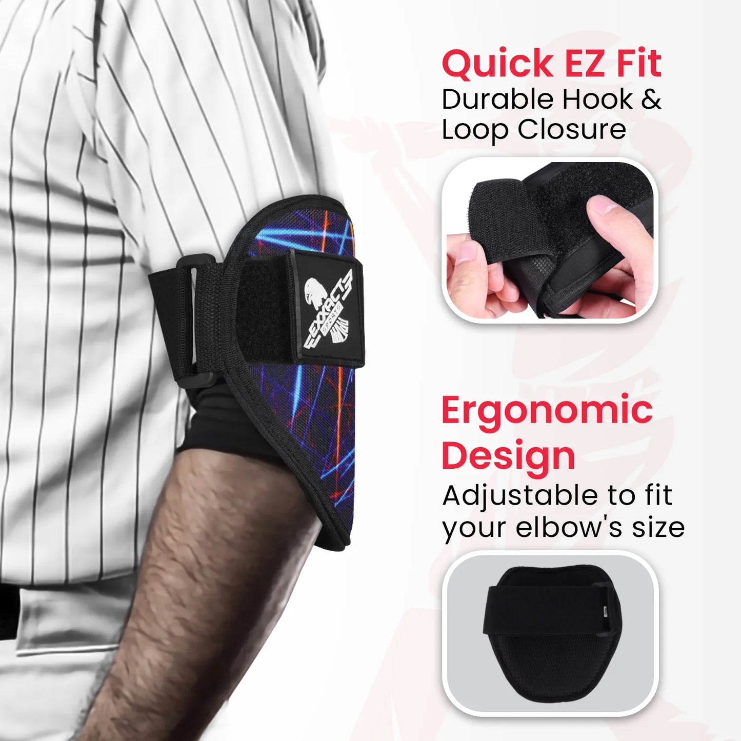 Baseball Elbow Guard with Adjustable Strap (Lazer)