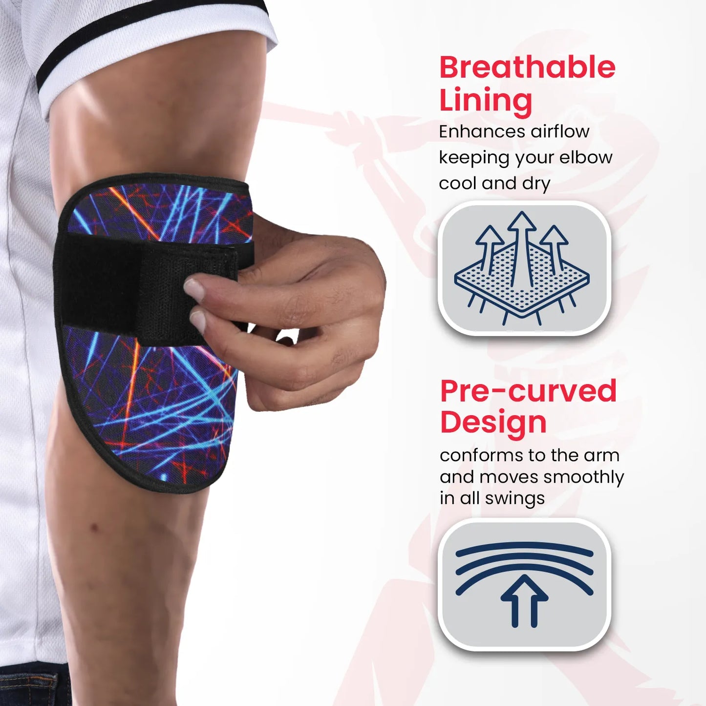 Baseball Elbow Guard with Adjustable Strap (Lazer)