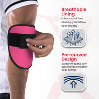 Baseball Elbow Guard with Adjustable Strap (Pink)