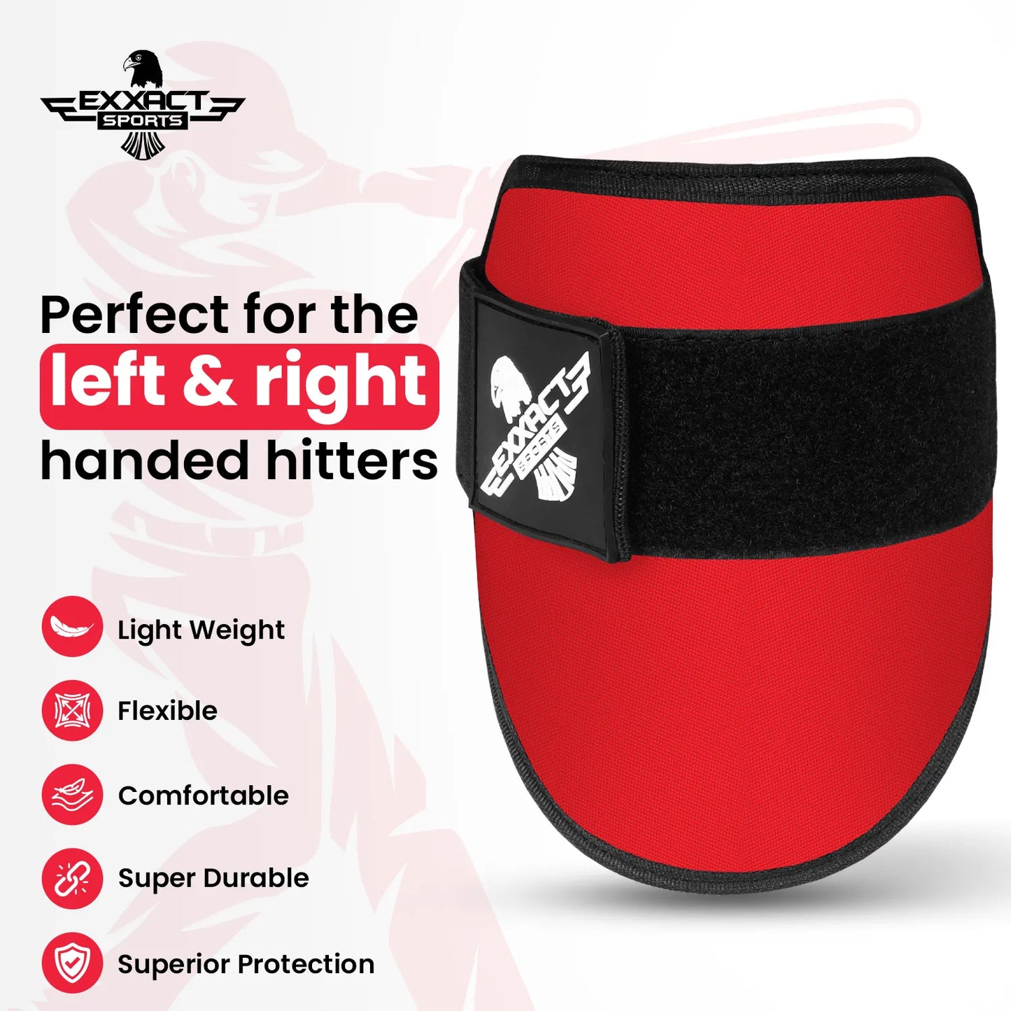 Baseball Elbow Guard with Adjustable Strap (Red)