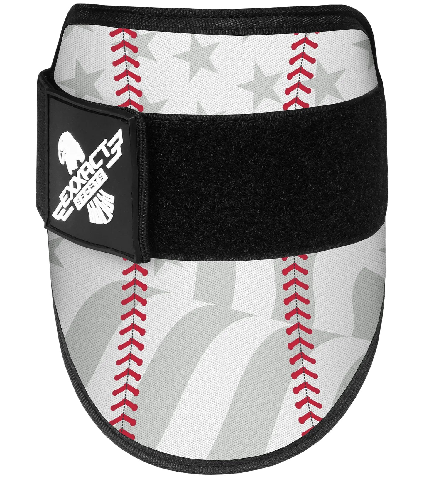 Baseball Elbow Guard with Adjustable Strap (White Baseball Flag)