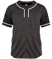 Baseball Jersey for Men and Women, 2-Button Plain Jersey