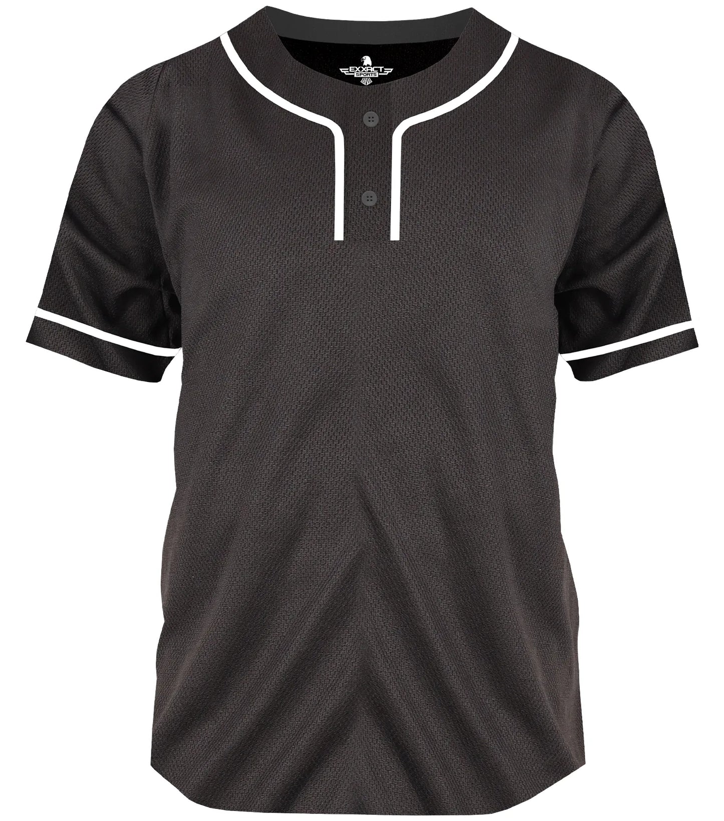 Baseball Jersey for Men and Women, 2-Button Plain Jersey