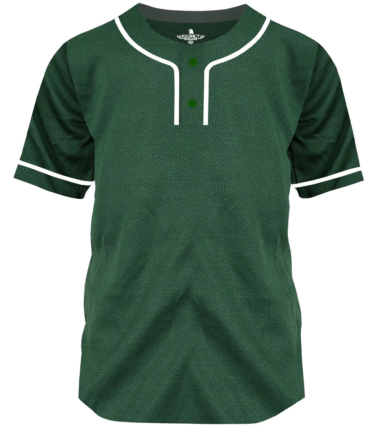 Baseball Jersey for Men and Women, 2-Button Plain Jersey