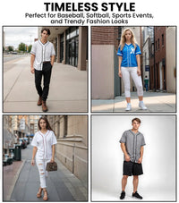 Baseball Jersey for Men and Women, 2-Button Plain Jersey (Dark Green)