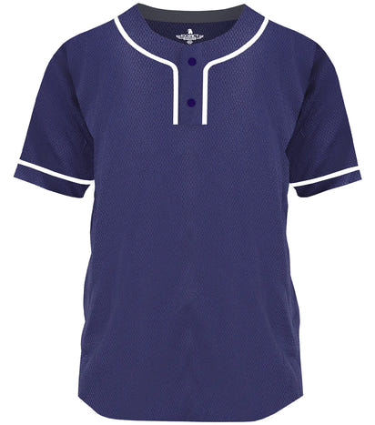 Baseball Jersey for Men and Women, 2-Button Plain Jersey