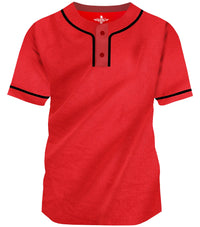 Baseball Jersey for Men and Women, 2-Button Plain Jersey