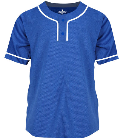 Baseball Jersey 2-Button Plain Baseball Men Jersey (Royal Blue)