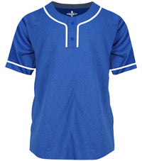 Baseball Jersey 2-Button Plain Baseball Men Jersey (Royal Blue)