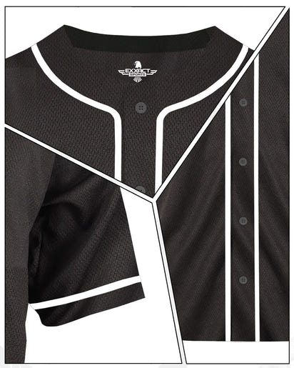 Baseball Jersey for Men and Women, Full Button Down Jersey